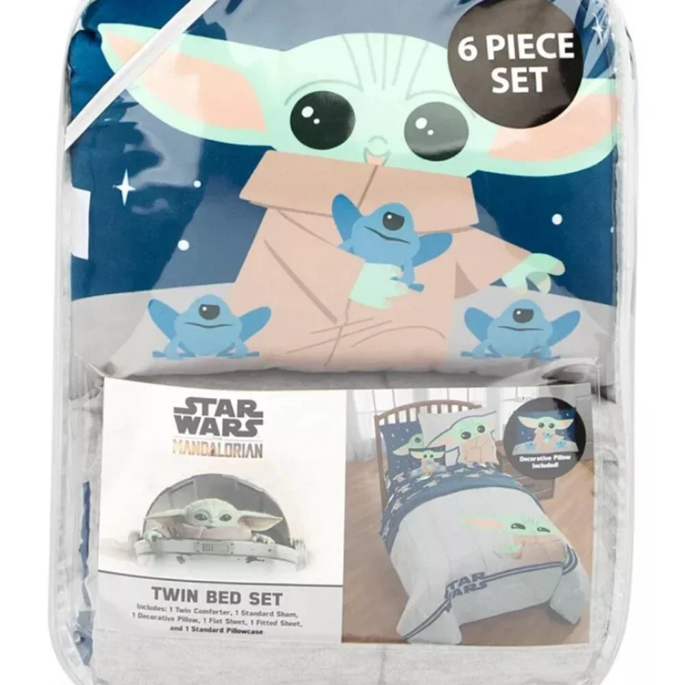 Star Wars Mandalorian Hello Grogu 6 Piece Twin Comforter SET